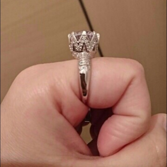 Princess CZ Engagement Ring - Picture 5 of 6